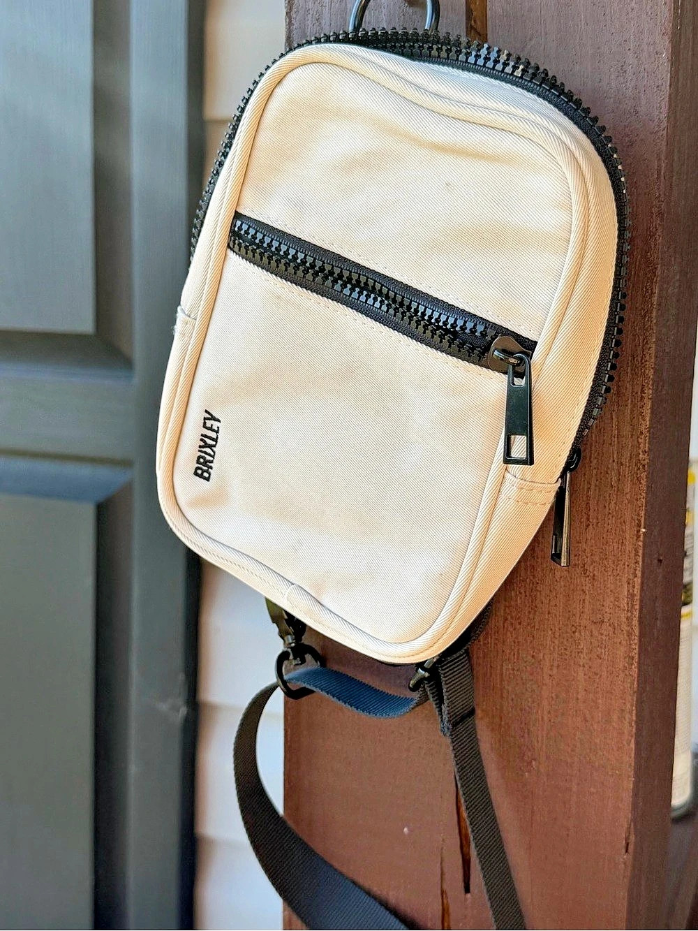 Brixley Belt Bag in Cream & Black Like New